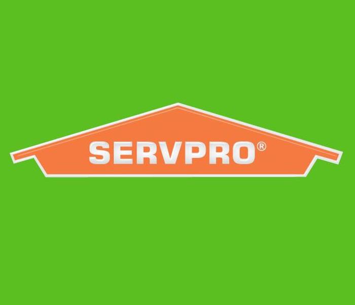 SERVPRO Orange House Logo with SERVPRO green background